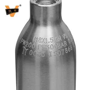 Qualité alimentaire 0.5L 0.6L petit cylindre en aluminium co2 cylindre co2 bouteille de gaz pour boisson soda eau