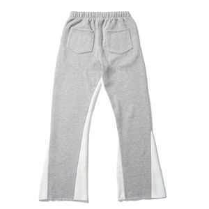 2025 pantalons de survêtement personnalisés pour hommes survêtement de haute qualité avec taille élastique Patchwork Baggy gris pantalon évasé grande taille Style décontracté - Product Image 2
