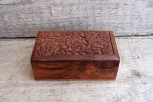 Hand Wooden Boxes <b>Engraved</b> Intricate Designs Antique Imitation Style Indian Craftsmanship for Home Decor Interior Design Resale - Product Image 6