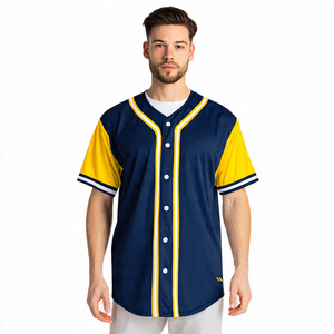 เสื้อเบสบอลพิมพ์ลายกระดุมเสื้อเจอร์ซีย์เบสบอลสำหรับผู้ชายน้ำหนักเบาเสื้อเจอร์ซีย์เสื้อเบสบอลแขนสั้นสำหรับผู้ชาย - Product Image 6