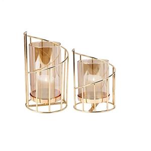 <b>Gold</b> Plated Finishing Modern Designer Candle Holder Metal <b>Candelabra</b> Aluminum Designer Candle Holder Home Party Decoration - Product Image 2