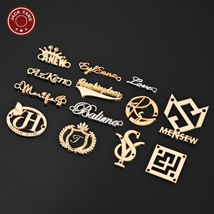 Bag <b>Gold</b> metal logo tag Engraved Hijab Abaya Scarf Shoes Custom Brand logo Metal Label Personalised metal tag for <b>Clothes</b> - Product Image 2