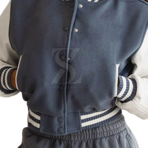 Ropa para adultos Venta en línea Crop Top Letterman Chaquetas Hecho en la mejor calidad Mujeres Crop Top Letterman Chaquetas En stock - Product Image 2