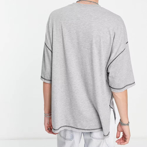 เสื้อยืดสตรีทแวร์แขนสั้นสำหรับผู้ชายเสื้อยืดแบบยั่งยืนเสื้อยืดออกกำลังกายเข้ายิมใส่สบาย - Product Image 6