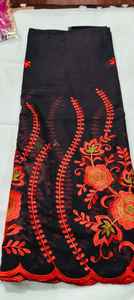 Vestido bordado de gasa de algodón elegante personalizable Diseños tejidos multicolores con Thoub sudanés Voile Mutaras - Product Image 2