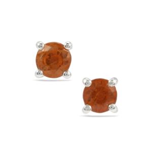 Boucles d'oreilles clous plaquées or 18 carats avec diamant, rubis, émeraude, bijoux tendance multi-pierres précieuses - Product Image 5