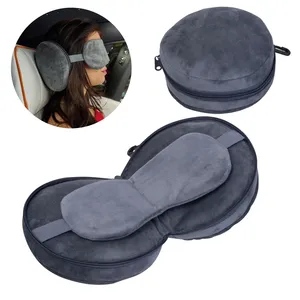 Ensemble d'oreillers de voyage personnalisés JUSTYNA, gadgets personnalisés pour un voyage confortable - Product Image 1