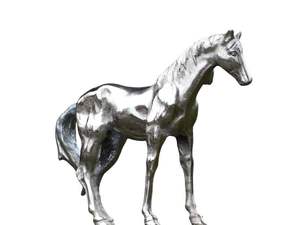 Figurine de cheval décorative en aluminium nickelée sans rouille Statues d'animaux en métal personnalisées de bonne qualité - Product Image 3