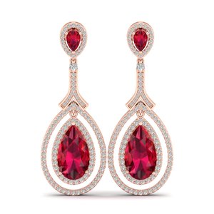 REYES Vente en gros de bijoux fins pour femmes Boucles d'oreilles en moissanite en or massif 10 carats 14 carats 18 carats Cadeau d'anniversaire de luxe - Product Image 2