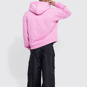 Sudadera de lana de gran tamaño de alta calidad para mujer logotipo personalizado 3D estampado en relieve ropa de calle Sudadera con capucha para otoño - Product Image 6