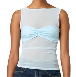 Camiseta sin Mangas de Malla Casual de Hip Hop, Color Sólido, Personalizada, de Alta Calidad, Transpirable, Ecológica, de Secado Rápido, para Hombre, Sexy, 100% - Product Image 1