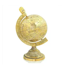 Dekorative hängende und stehende solide antike gebürstete Messing-Streitkugeln | Nautical Antique Globes | Vintage-Deko-Schmuck