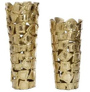 Florero de aluminio de estilo moderno superventas (juego de dos) para decoración de hogar y jardín maceta hecha a mano para la venta - Product Image 1