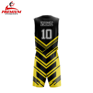 Ensemble de maillot et short de basket-ball personnalisé, uniformes d'équipe par sublimation, kit complet pour hommes et jeunes - Product Image 2