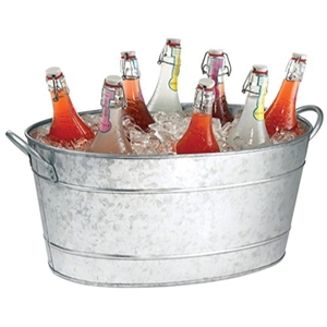 Wholesaler Ice <b>Bucket</b> Galvanized Metal <b>Drink</b> Wine Cooler With Rope Handle for Parties Clubs Bar ware Ice <b>Buckets</b> - Product Image 4