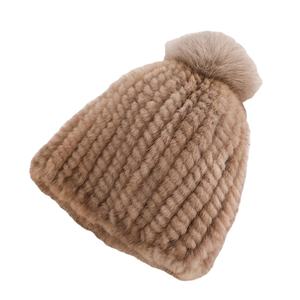 Gorro de Punto Plano de Piel de Conejo Cálido para Invierno, Ajustable, Unisex, Personalizable, para Deportes de Invierno y Actividades al Aire Libre, por HI 2026 - Product Image 3