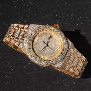 นาฬิกาข้อมือควอตซ์แบบอนาล็อก สแตนเลสสตีล ประดับเพชรโมอิสซาไนต์ทรงบาแก็ตต์ ทรงกลม ความใสระดับ VVS  สำหรับทุกเพศ สไตล์สปอร์ต แฟชั่น ธุรกิจ - Product Image 5