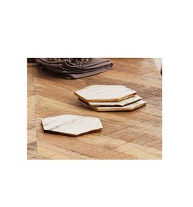 Buffalo Horn <b>Coasters</b> for Home & Restaurant Decor at Wholesale Prices Natural <b>White</b> Color - Product Image 1