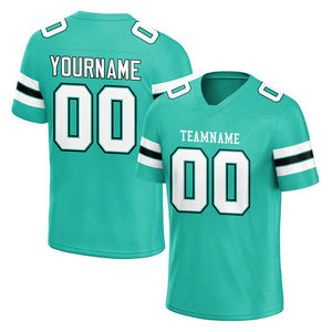 Nouveau maillot de football américain sur mesure, 100% polyester, manches courtes, respirant, séchage rapide, vente en gros OEM - Product Image 5