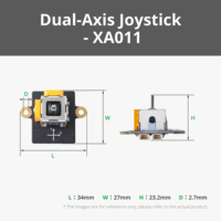 Módulo de Joystick de Doble Eje XA011, 1 Unidad, Conectores SH1.0 de 3 Pines, Sensor de Potenciómetro, Salida ADC, Accesorios Electrónicos para Automóviles