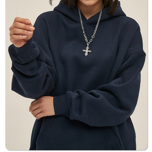 Men's Regular Fit Cotton Fleece Pullover Hoodie Custom Logo Printed Quick Dry Breathable Pocket Design Polyester/Cotton Blend - Product Image 4