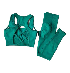 Último estilo MOQ bajo Mujeres Fitness Wear Venta al por mayor Señoras Gym Wear Personalizado Color sólido Running Wear - Product Image 3