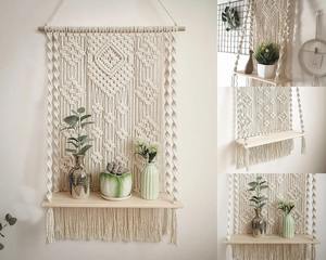 Arte de pared de macramé bohemio, pieza de decoración intrincada hecha a mano para el estilo Interior del hogar, sala de estar, dormitorio, pasillo y oficina - Product Image 3