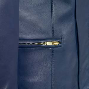 แจ็คเก็ตหนังผู้หญิงสีน้ำเงิน - Product Image 5