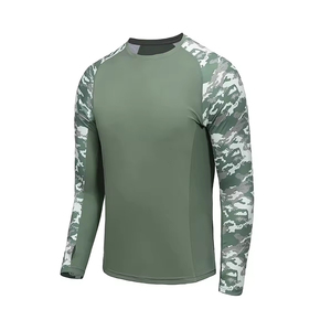 OEM de alta calidad personalizado negro gris torneo pesca Jersey en blanco camuflaje protección con mangas largas personalizable pesca camisa - Product Image 4