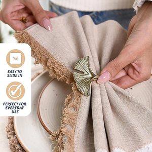 Servilleteros de aluminio con forma de Vintage hechos a mano, decoración de mesa de fiesta de boda única, servilletero exclusivo - Product Image 1