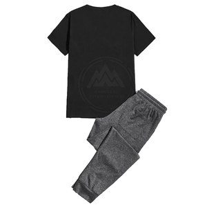 Conjunto de camiseta y pantalón ligero de alta calidad de venta directa de fábrica, tallas XXL/XL para el logotipo deportivo de verano destacado - Product Image 2