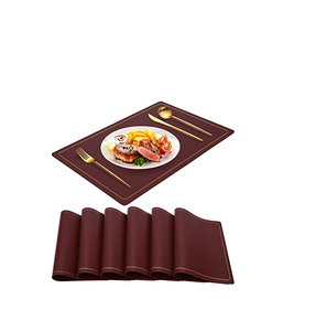 Style tapis de plaque en cuir cuisine fait à la main feutre Table à manger tapis napperon et taille personnalisée pas cher prix au meilleur prix - Product Image 4