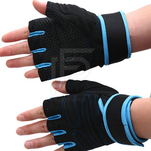 Gants de gymnastique unisexes légers et respirants en cuir et polyester, antidérapants et durables, sans doigts, avec protection complète de la paume - Product Image 2