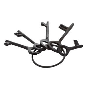 Accesorios Decorativos de Estilo Nórdico Retro, Escultura de Hierro Fundido de Alta Calidad, Diseño de Llave, Color Negro, Venta Directa de Fábrica - Product Image 1