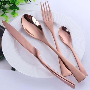 Long manche rond en bois avec un nouveau set de couverts de styliste nouveau Design couverts de voyage personnalisés plaqués argent - Product Image 2