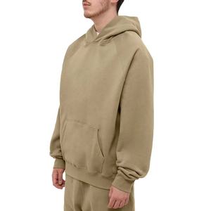 Vente en gros de haute qualité personnalisé 80% coton 20% polyester polaire surdimensionné sweats à capuche vierges unisexe - Product Image 1