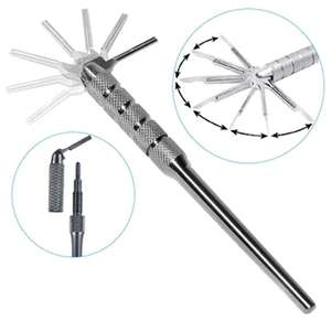 Mango de Bisturí para Cirugía, Mango de Cuchillo Quirúrgico de Acero Inoxidable, Longitud con Rotación de 180 Grados, Implante Oral por Surgiright Instrument - Product Image 1