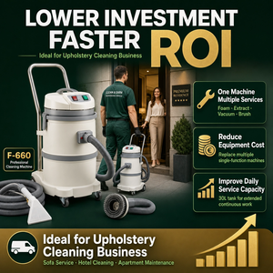 Machine de <span class=keywords><strong>nettoyage</strong></span> à vapeur industrielle professionnelle mobile automatique pour tapis, canapés et tissus d'ameublement avec extraction par pulvérisation et aspiration - Product Image 1
