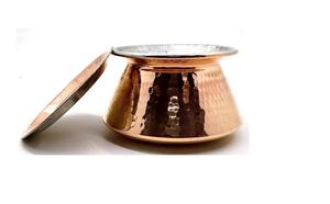 Nouveau style pur cuivre acier inoxydable luxe métal cuivre handi dans un nouveau look cuivre plat de service handi grossiste de l'Inde - Product Image 3