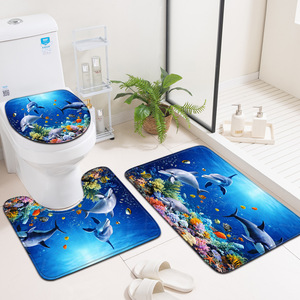 Custom Printed Bath <b>Mat</b> <b>Bathroom</b> Rug <b>Set</b> for <b>Bathroom</b> Non-Slip Shower Curtain Bath <b>Mat</b> - Product Image 5