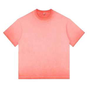 เสื้อยืดคอตตอน 100% คุณภาพสูง น้ำหนักมาก สไตล์วินเทจ ทรงโอเวอร์ไซส์ แบบถัก สีพื้น ล้างสีแบบแอซิดวอช รับผลิตตามสั่งขายส่ง - Product Image 4