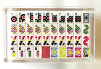 Jeu de cartes Mahjong vierge acrylique Monogramme personnalisé Jeux de tuiles Mahjong américain