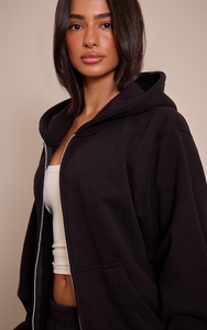 Sweat-shirt à capuche personnalisé avec logo imprimé sur le devant, broderie personnalisée, manches longues, hiver, femme - Product Image 6