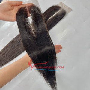 MEJOR VENTA Extensiones de cabello con cierre de encaje de color negro natural 100% Cabello humano vietnamita de alta calidad Sin desprendimiento Sin enredos - Product Image 3