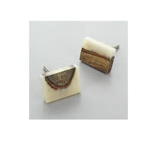Kayu Antik dan Tombol Resin Bentuk Kabinet Dapur Laci Pegangan Pintu dan Kenop untuk Penggunaan Buatan Tangan untuk Menjual Produk
