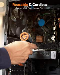 Soplador de Aire Eléctrico Superpotente Comprimido, 3 Velocidades Ajustables, Mini Soplador de Polvo de Carga Rápida para Computadora, Hogar, Exteriores y Automóvil - Product Image 2