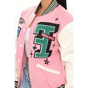 Veste universitaire Letterman pour femmes Fabricant de veste universitaire personnalisée pour femmes Streetwear vintage Veste universitaire vierge pour femmes - Product Image 4