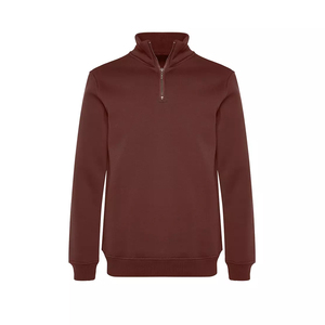 Sudadera de cuello redondo de nueva moda lisa con logotipo personalizado al por mayor, sudaderas de media cremallera de nueva moda - Product Image 5