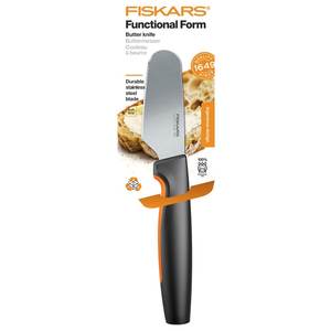 Fiskars Functional Form - Esparcidor de mantequilla de acero inoxidable negro, utensilios para queso, 1057546 - Product Image 3