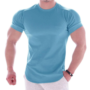 Quick Dry Solid Knitted Men's T Shirt 100% Cotton Custom Logo Printed High Quality Eco-Friendly Breathable 200g - Product Image 3